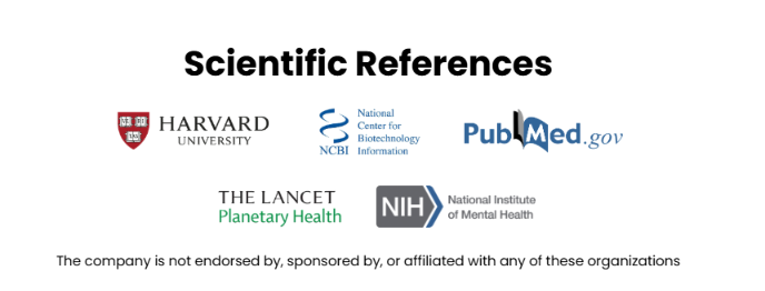 Scientific References — Harvard University, NCBI (National Center for Biotechnology Information), PubMed.gov, The Lancet, NIH (National Institutes of Health). The company is not endorsed by, sponsored by, or affiliated with any of these organizations.