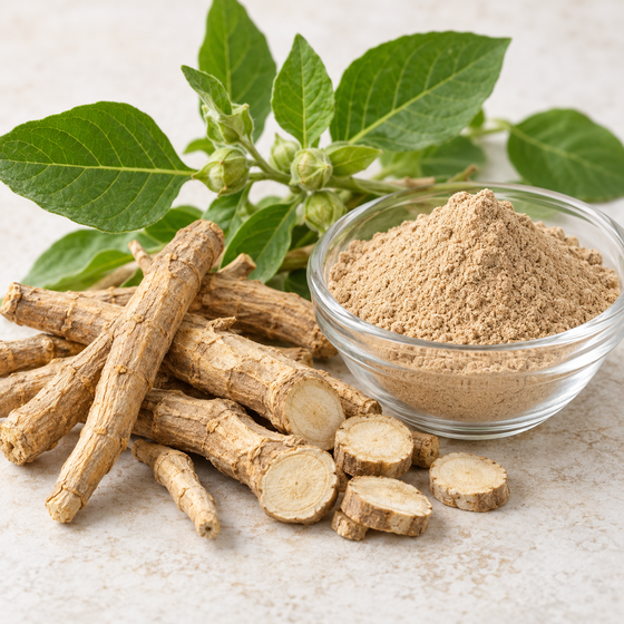 Ashwagandha root and ashwagandha powder